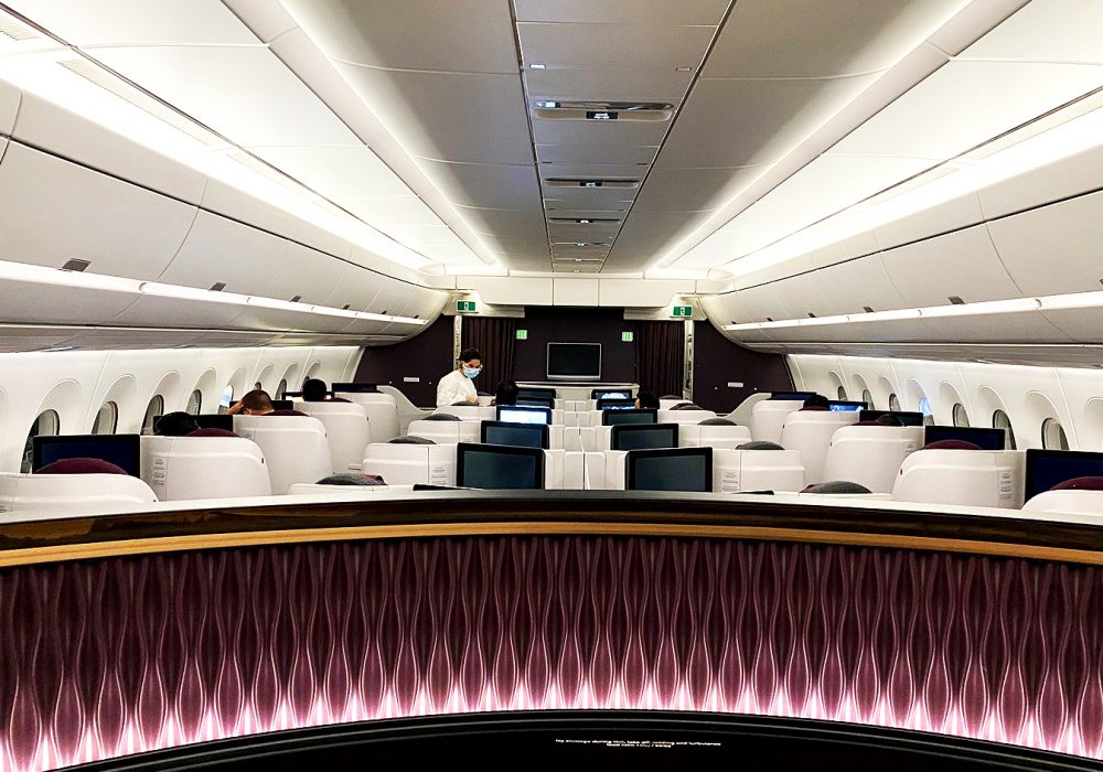 Primeira Classe Qatar Airways – Cairo para Doha