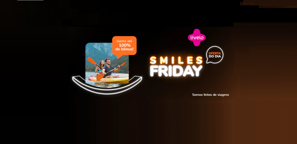 Até 100% de milhas extras em envios Livelo para Smiles