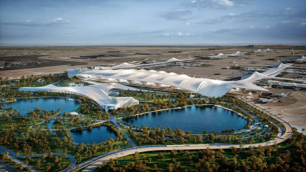 novo aeroporto hub emirates em Dubai dwc