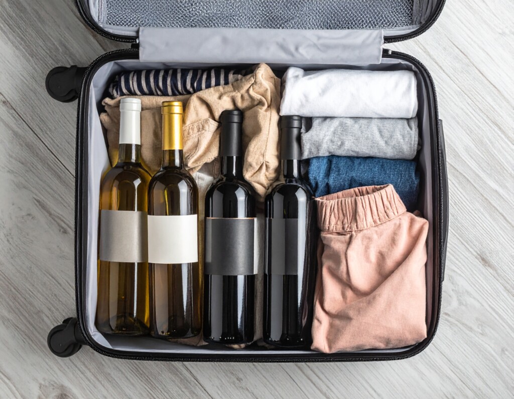 Limite de bebidas no avião - mala de mão e despachada